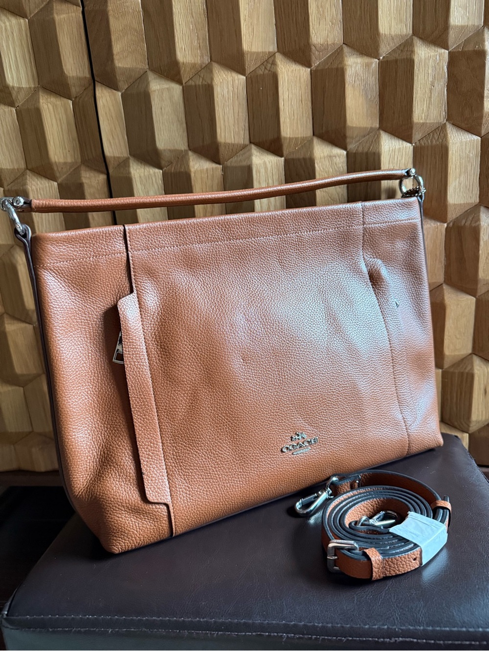 Coach Pebbled Leather Scout Hobo Bag